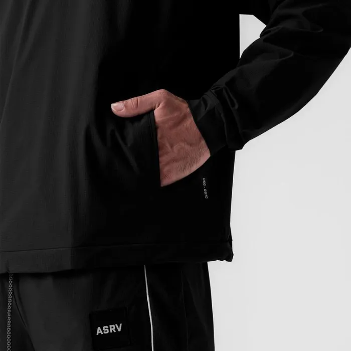 Jackets and Outerwear Men ASRV Ripstop Quarter Zip Jacket Black