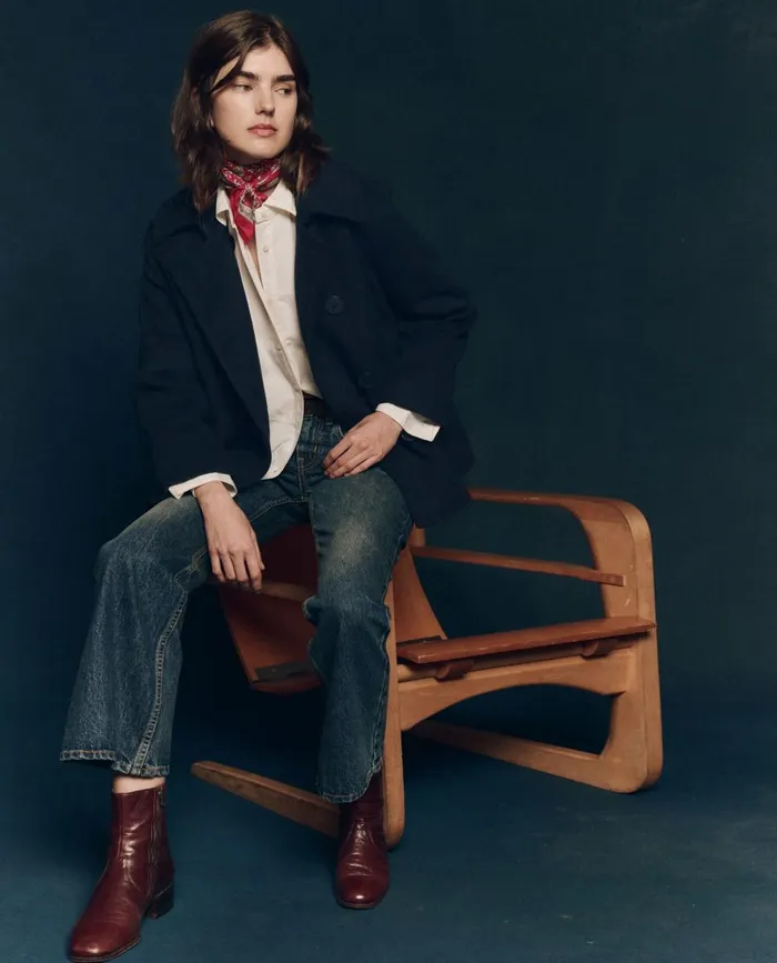 Jackets and Outerwear Women The Great The Peacoat Navy