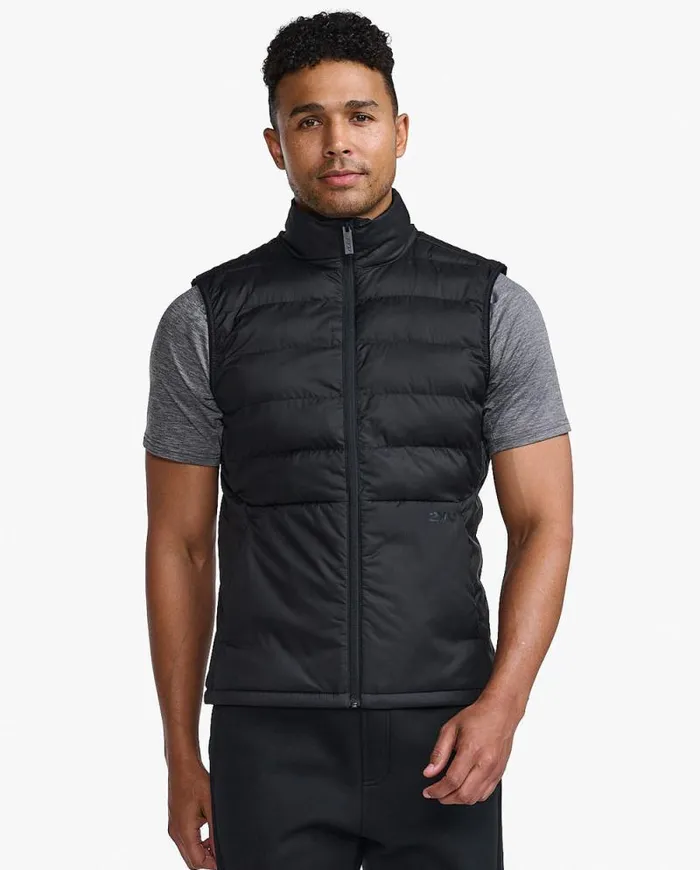 Jackets and Vests Mens 2XU Commute Packable Insulation Vest Blackturbulence