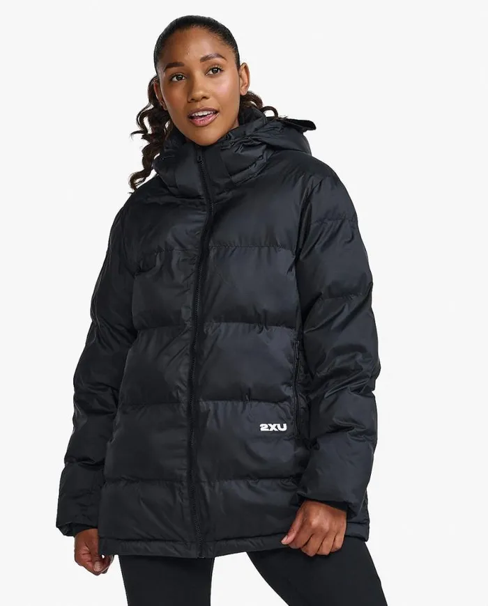 Jackets and Vests Womens 2XU Commute Insulation Longline Jacket Black