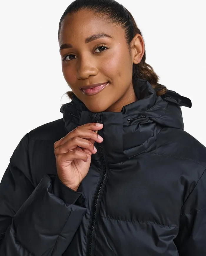 Jackets and Vests Womens 2XU Commute Insulation Longline Jacket Black