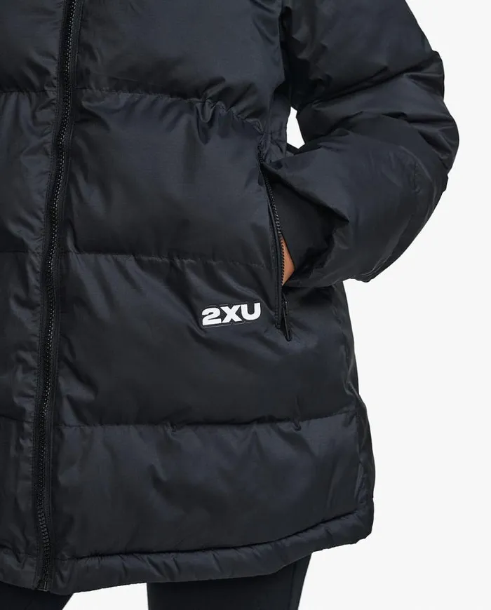 Jackets and Vests Womens 2XU Commute Insulation Longline Jacket Black