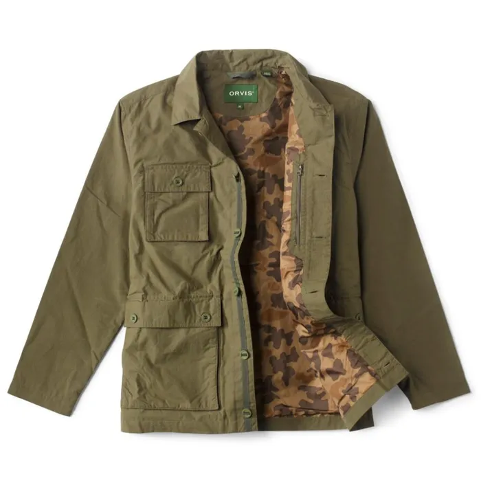 Jackets Men Orvis Belhaven Dry Waxed Worker Jacket Moss Green