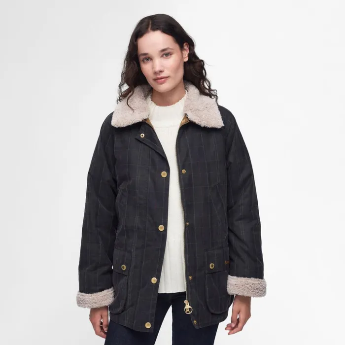 Jackets Women Orvis Barbour Swainby Wax Jacket Dull Classic