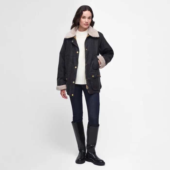 Jackets Women Orvis Barbour Swainby Wax Jacket Dull Classic
