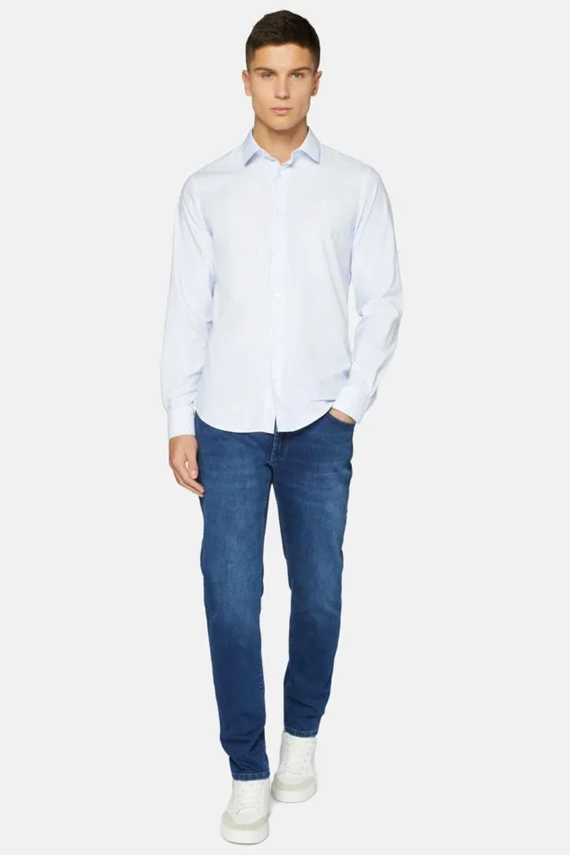 Jeans Men Boggi Milano Medium Blue Denim 5 Pockets Indigo Jeans Men Boggi Milano Medium Blue Denim 5 Pockets Indigo