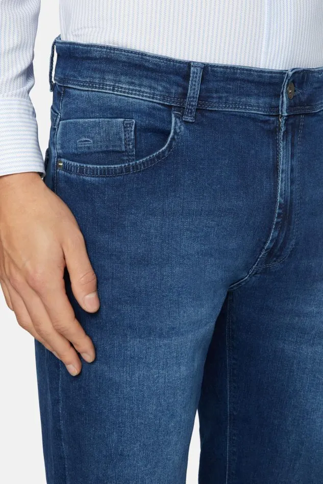 Jeans Men Boggi Milano Medium Blue Denim 5 Pockets Indigo Jeans Men Boggi Milano Medium Blue Denim 5 Pockets Indigo