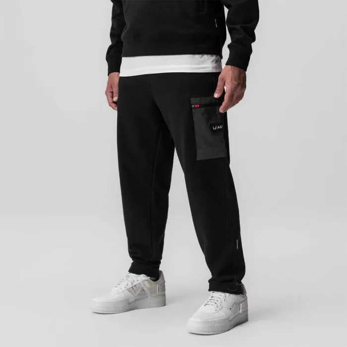 Joggers and Pants Men ASRV TechTerry Paneled Cinch Cargo Jogger Blackwavedye
