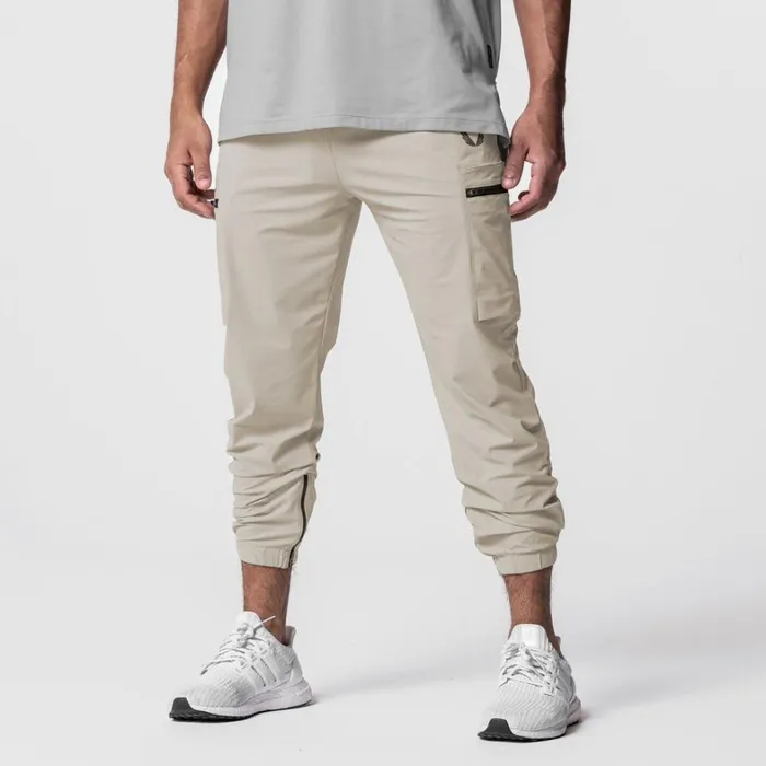 Joggers and Pants Men ASRV TetraLite Standard Zip Jogger Sand Smoke