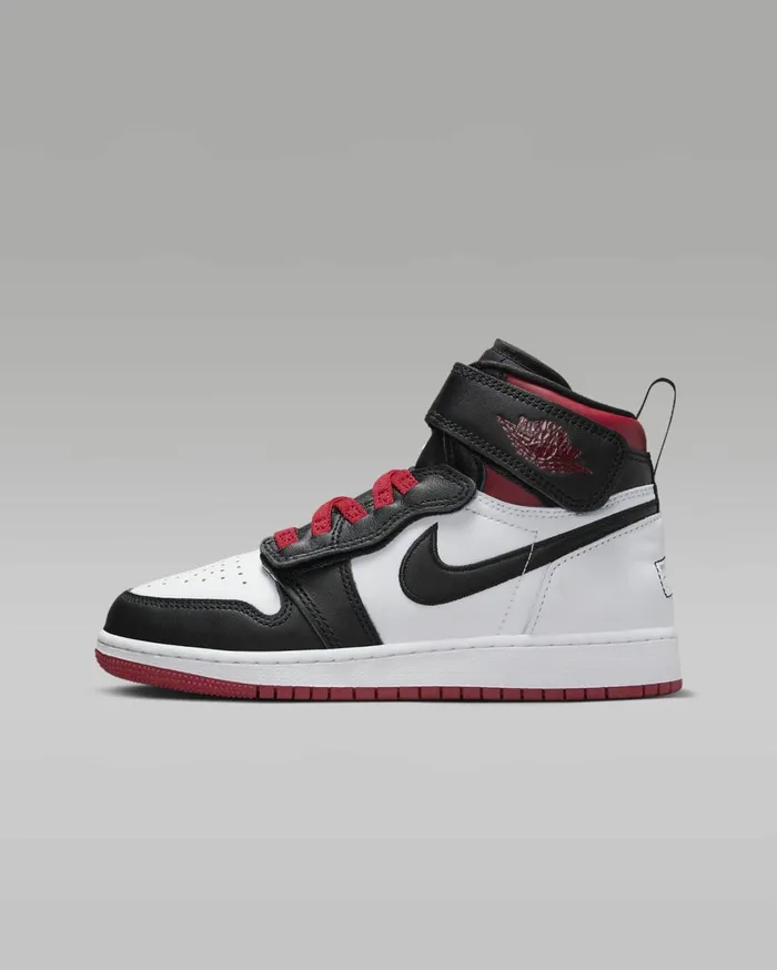 Jordan Kids Nike Air Jordan 1 Hi FlyEase Whitegym Redwhiteblack