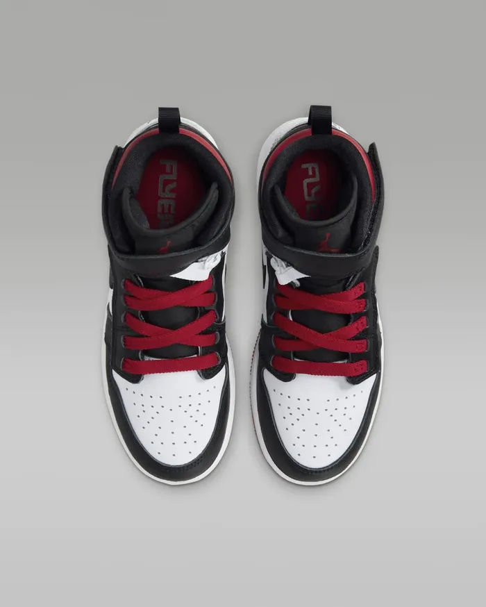 Jordan Kids Nike Air Jordan 1 Hi FlyEase Whitegym Redwhiteblack