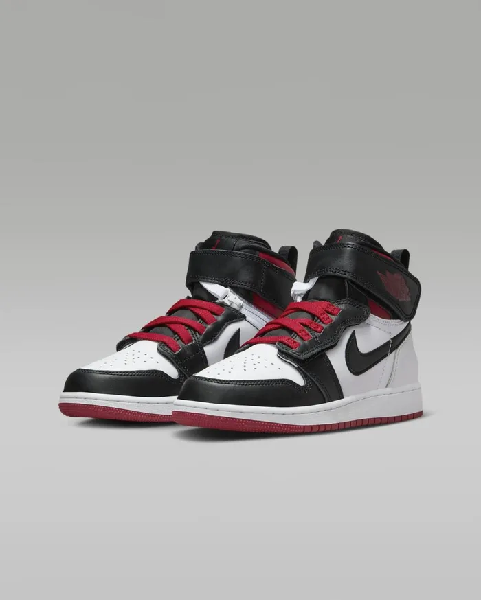 Jordan Kids Nike Air Jordan 1 Hi FlyEase Whitegym Redwhiteblack
