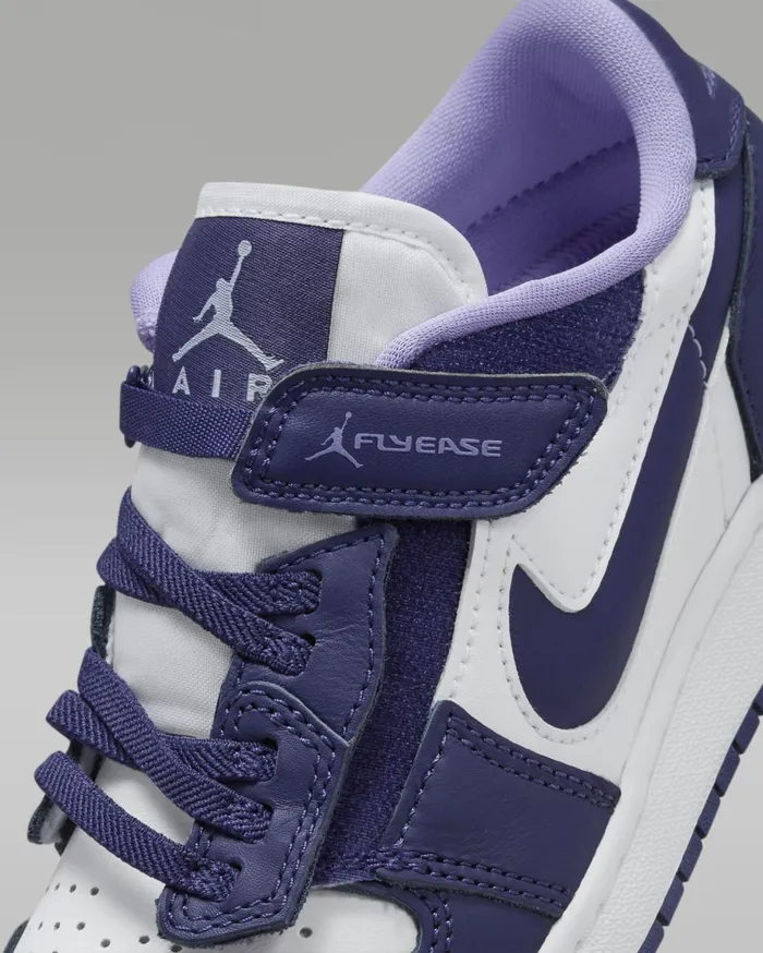 Jordan Kids Nike Air Jordan 1 Low FlyEase Sky J Purplewhitesky J Light Purple