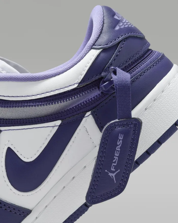 Jordan Kids Nike Air Jordan 1 Low FlyEase Sky J Purplewhitesky J Light Purple