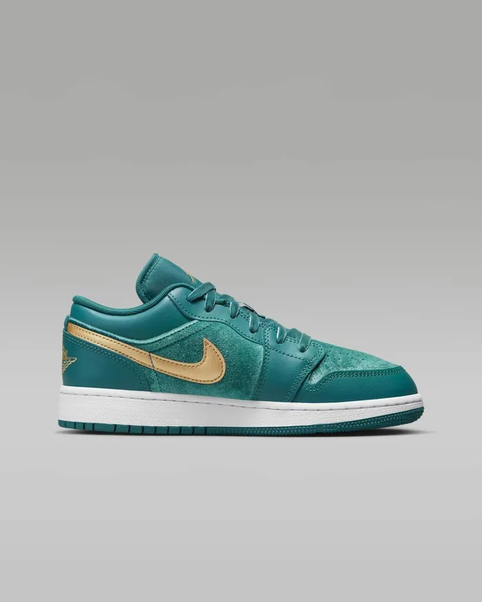 Jordan Kids Nike Air Jordan 1 Low SE Geode Tealmetallic Gold