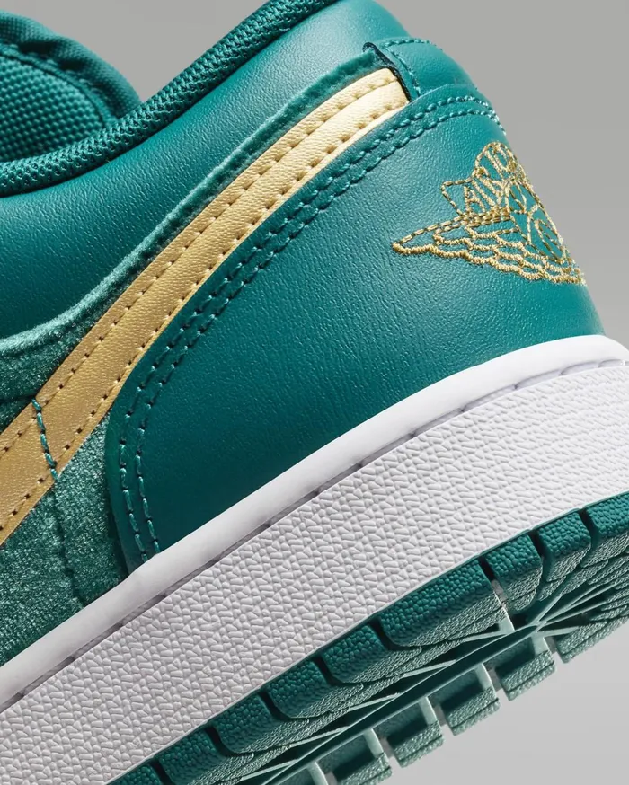 Jordan Kids Nike Air Jordan 1 Low SE Geode Tealmetallic Gold