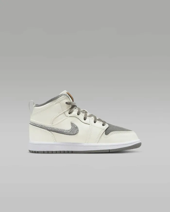 Jordan Kids Nike Jordan 1 Mid SE Sailmetallic Goldflat Pewter