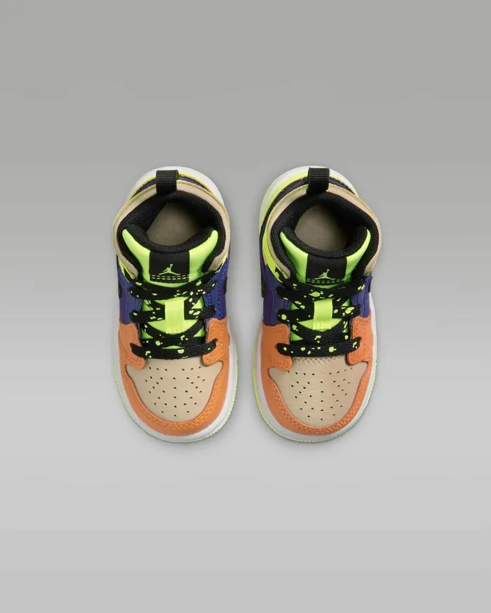 Jordan Kids Nike Jordan 1 Mid SE Voltvivid Orangeteam Goldblack