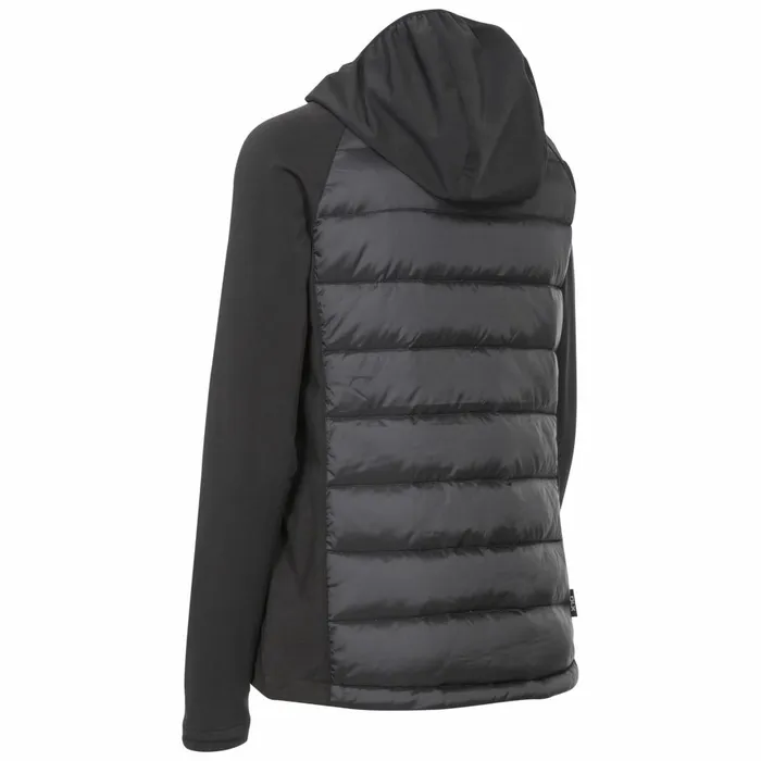 Joyce DLX Hooded Down Jacket Black Women Trespass Down Jackets