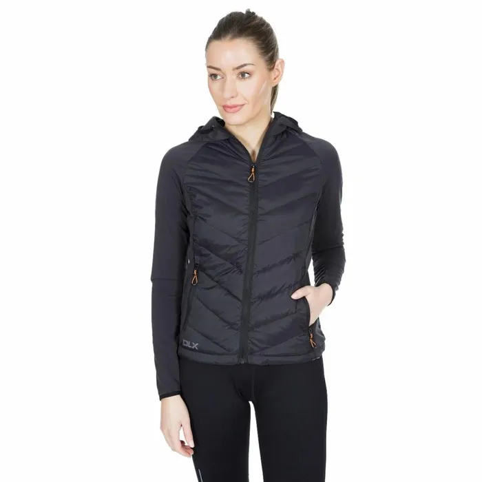 Joyce DLX Hooded Down Jacket Black Women Trespass Down Jackets