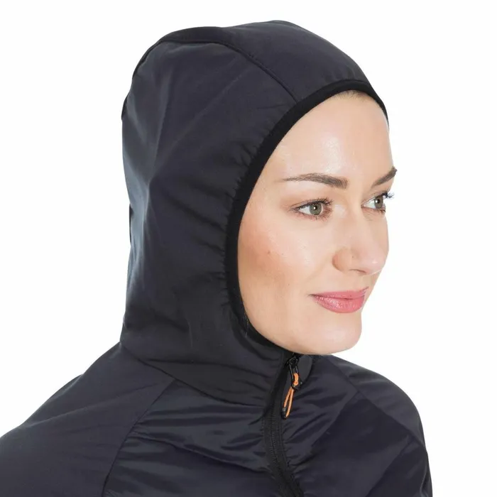 Joyce DLX Hooded Down Jacket Black Women Trespass Down Jackets