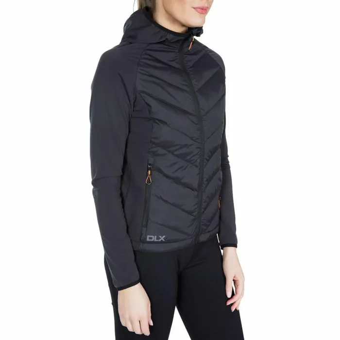 Joyce DLX Hooded Down Jacket Black Women Trespass Down Jackets