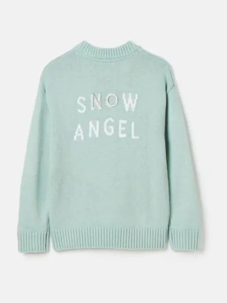 Jumpers and Knitwear Girls Joules Blue Intarsia Artwork Jumper