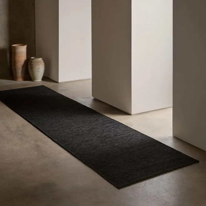 Jute Collection House James Perse Jute Runner 35FT X 14FT Charcoal