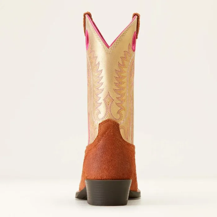 Kids Big Kids039 Footwear Ariat Derby Monroe Western Boot Terracotta Roughout Kids Big Kids039 Footwear Ariat Derby Monroe Western Boot Terracotta Roughout