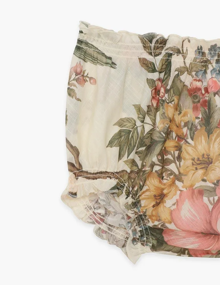 Kids Clothing Zimmermann Waverly Bloomer Cream Floral