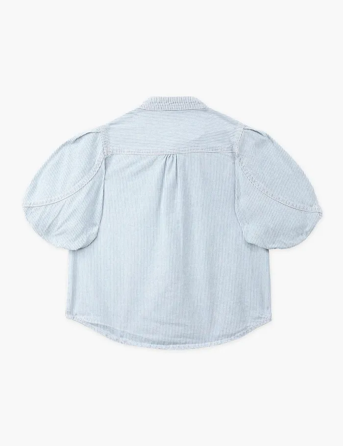 Kids Denim Zimmermann Wylie Utility Denim Top Ticking Stripe
