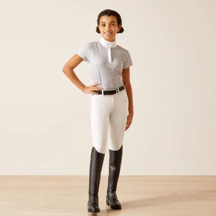 Kids English Riding Clothing Ariat Aptos Show Shirt Blushing Rose Check Kids English Riding Clothing Ariat Aptos Show Shirt Blushing Rose Check