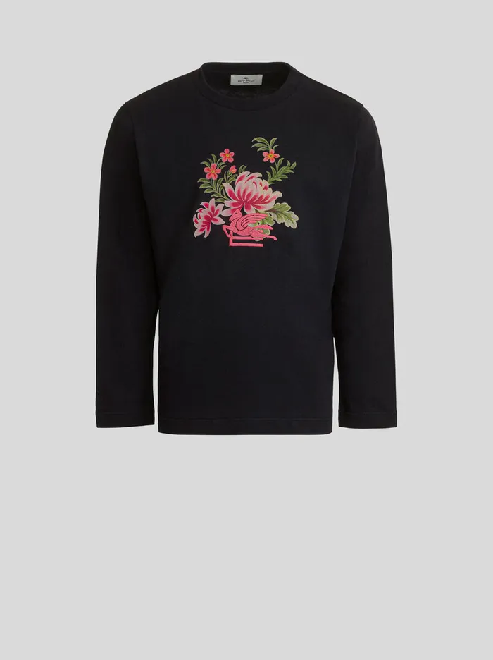 Kids Etro Topwear LongSleeved TShirt For Children Navy Blue