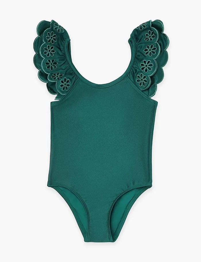 Kids Swimwear Zimmermann Ottie Embroidery 1pc Green