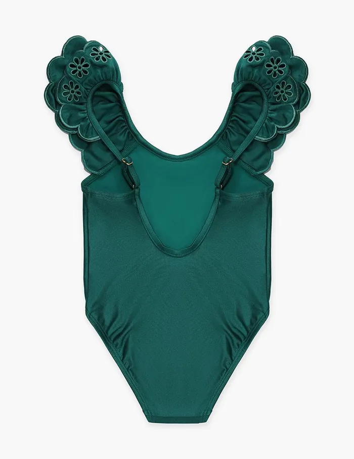 Kids Swimwear Zimmermann Ottie Embroidery 1pc Green