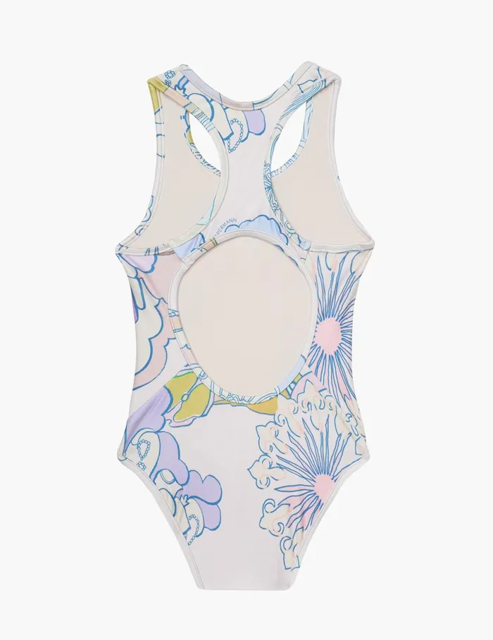 Kids Swimwear Zimmermann Pop Racer 1pc Watercolour Multi