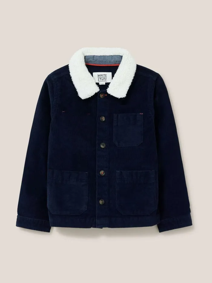Kids White Stuff Shirts Cord Overshirt Dark Navy