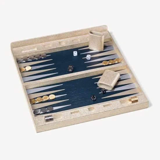 Large Backgammon Set Champagne Glitter Women Aspinal Of London Luxury Games