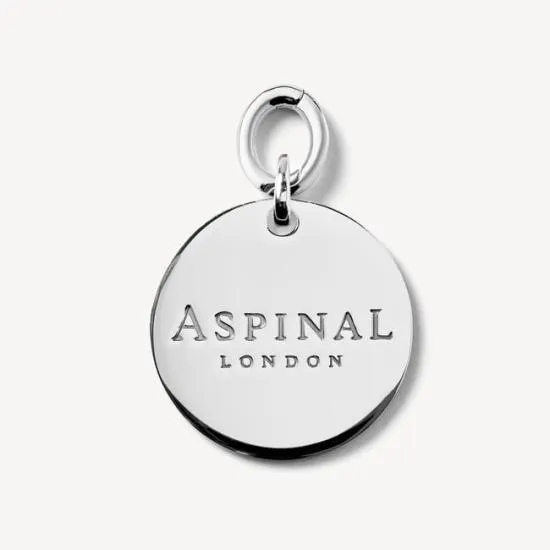 Large Disc Necklace and Bracelet Charm Sterling Silver 925 Women Aspinal Of London Jewellery Charms Large Disc Necklace and Bracelet Charm Sterling Silver 925 Women Aspinal Of London Jewellery Charms