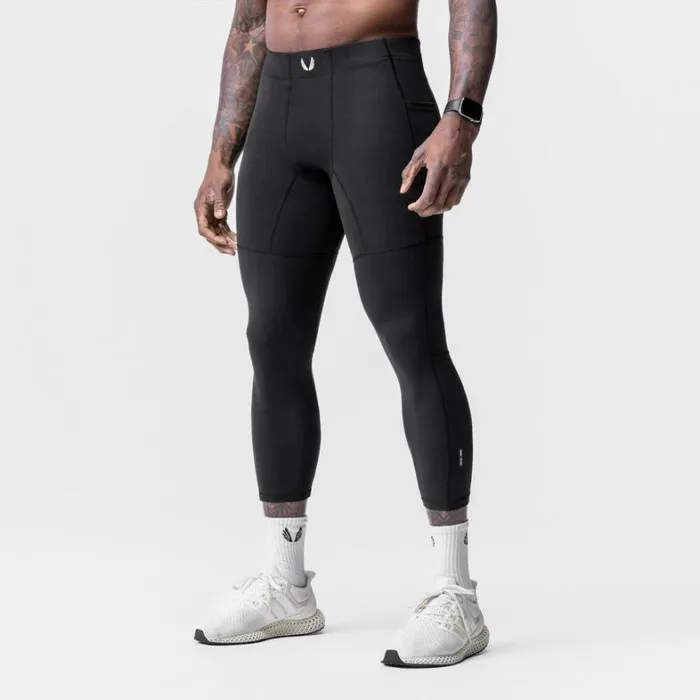 Leggings Men ASRV WarpFlexx Side Pocket 34Length Legging Black
