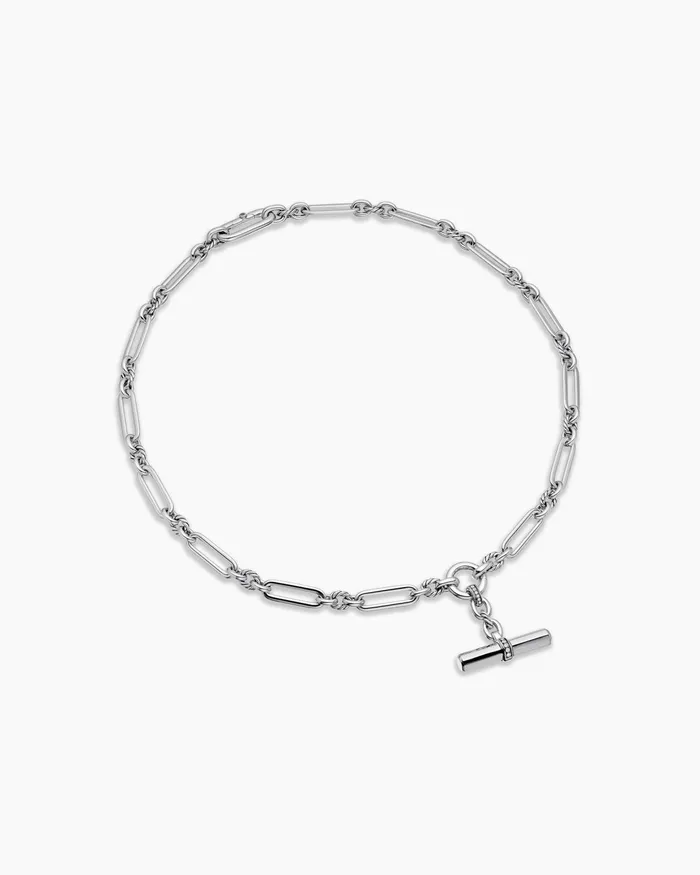 Lexington EW Chain Necklace In Sterling Silver With Diamonds 7mm Women David Yurman Chain Lexington EW Chain Necklace In Sterling Silver With Diamonds 7mm Women David Yurman Chain