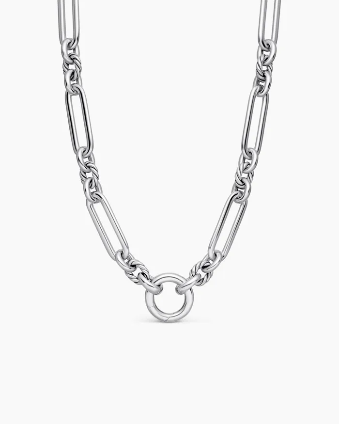 Lexington EW Chain Necklace In Sterling Silver With Diamonds 7mm Women David Yurman Chain Lexington EW Chain Necklace In Sterling Silver With Diamonds 7mm Women David Yurman Chain