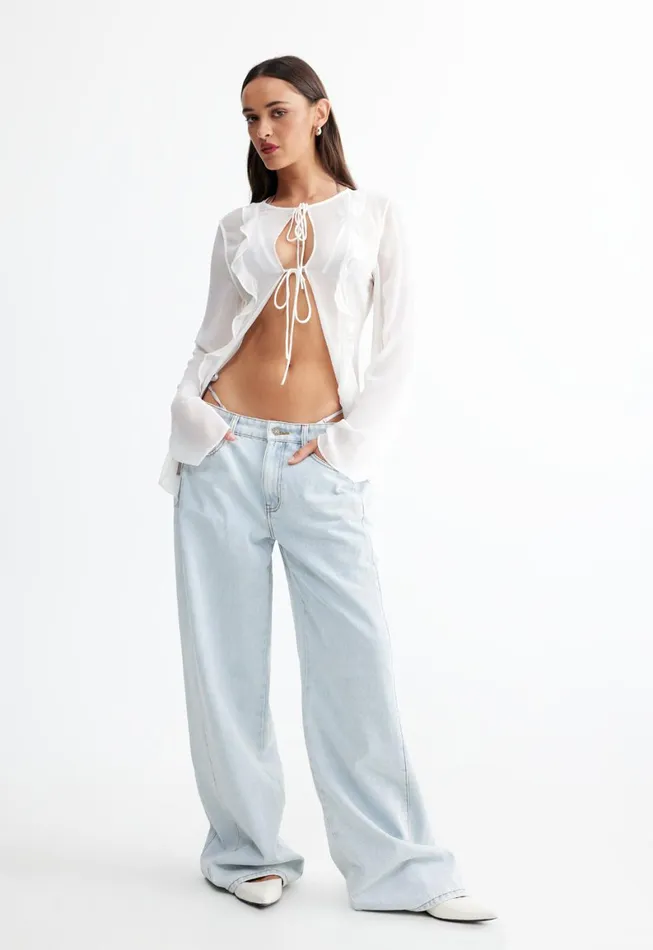 Lioness Fashion BARELY THERE TIE TOP Porcelain Women Cover Ups