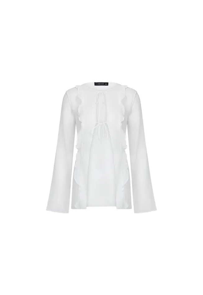 Lioness Fashion BARELY THERE TIE TOP Porcelain Women Cover Ups Lioness Fashion BARELY THERE TIE TOP Porcelain Women Cover Ups