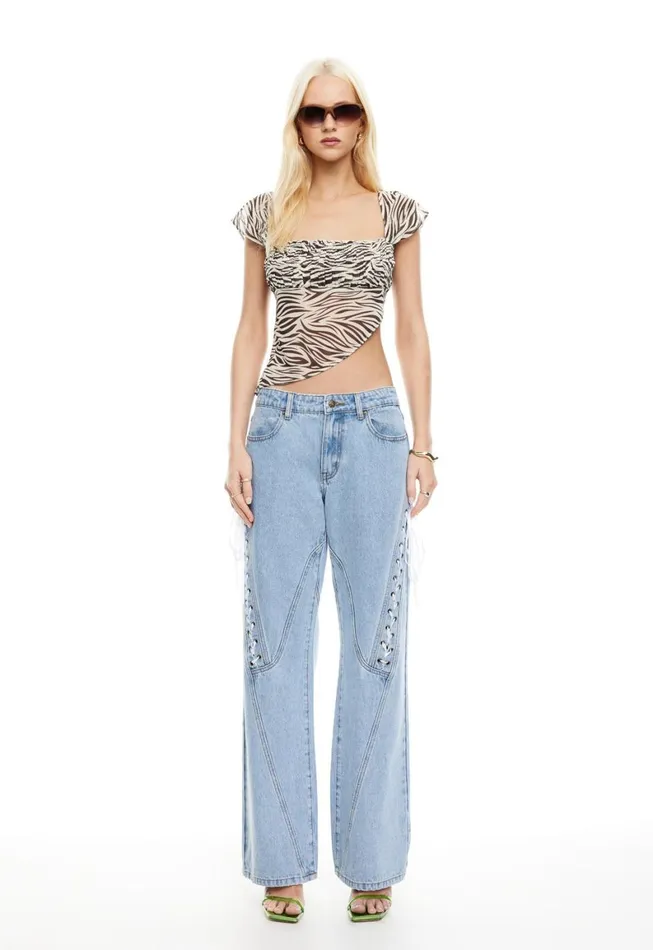Lioness Fashion DISTRICT TOP Zebra Women Tops