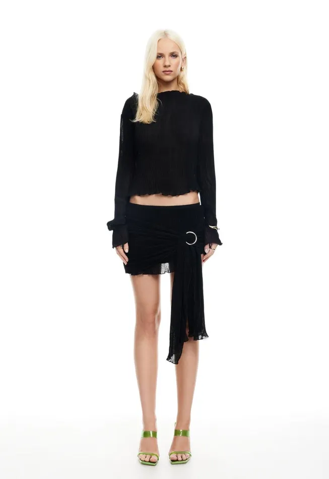 Lioness Fashion FORD LONG SLEEVE TOP Onyx Women Sets and Coords