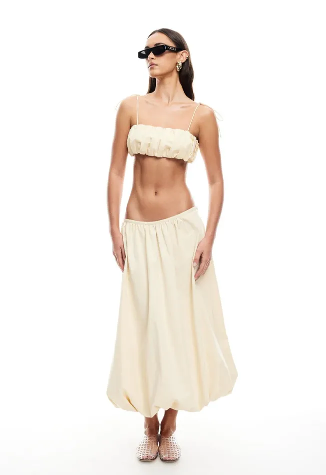 Lioness Fashion INTUITION BUBBLE MIDI SKIRT Cornsilk Women Skirts Lioness Fashion INTUITION BUBBLE MIDI SKIRT Cornsilk Women Skirts