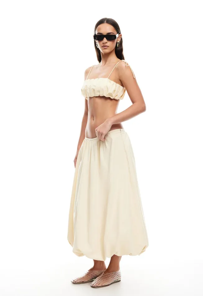Lioness Fashion INTUITION BUBBLE MIDI SKIRT Cornsilk Women Skirts Lioness Fashion INTUITION BUBBLE MIDI SKIRT Cornsilk Women Skirts
