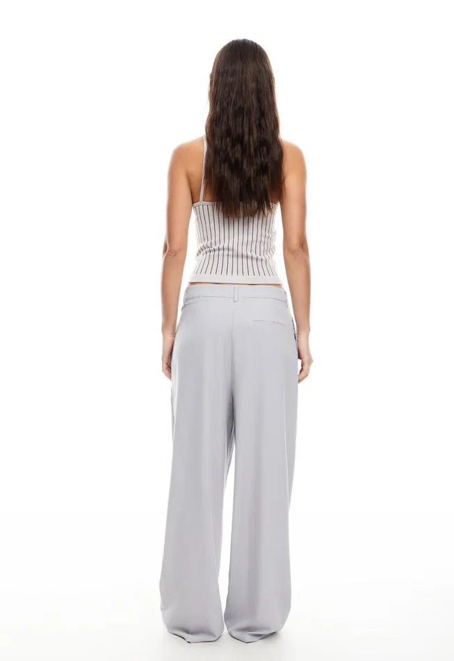 Lioness Fashion LA MESA PANT Light Grey Pinstripe Women Pants