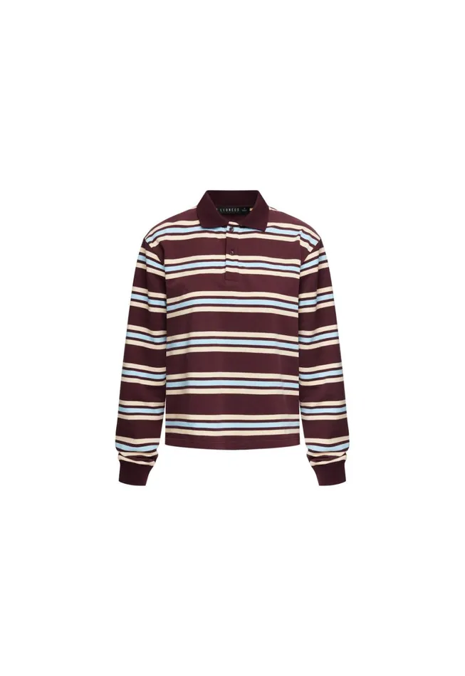 Lioness Fashion LEISURE LONG SLEEVE POLO Chocolate Multi Women Tops Lioness Fashion LEISURE LONG SLEEVE POLO Chocolate Multi Women Tops
